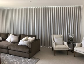 Blockout Wavefold Motorised Curtains